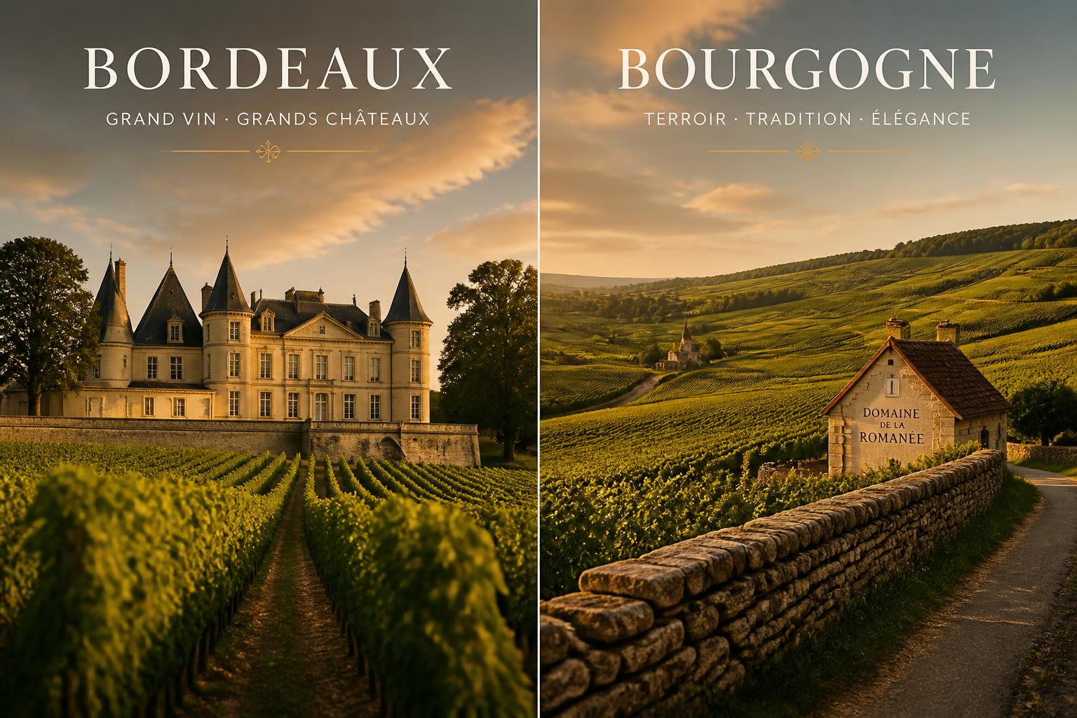 Bordeaux ou Bourgogne : quelles différences entre ces deux grandes régions viticoles françaises ?